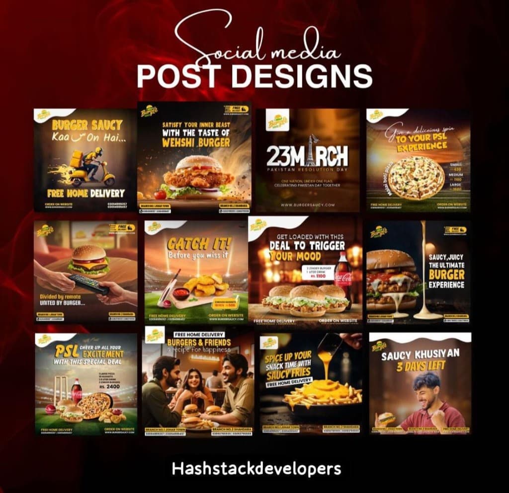 Social media post designs